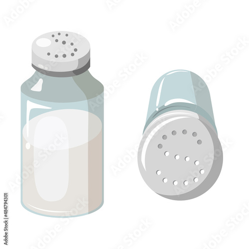 Illustration with salt icon set for web design. Vector concept. Business icon. Vector icon design element.