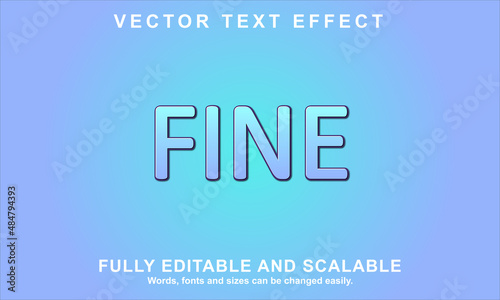 FINE style editable text effect