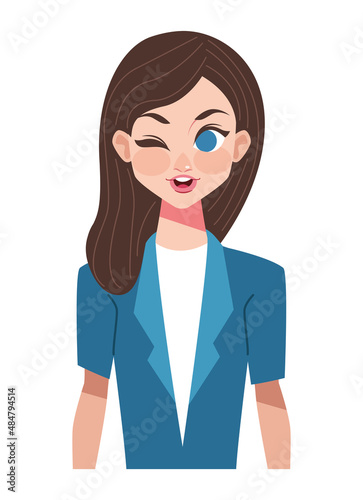 woman blinking design