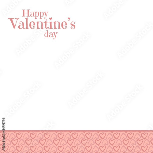 bright and cute happy valentine s day copy space area with heart shape decoration for your social media post
