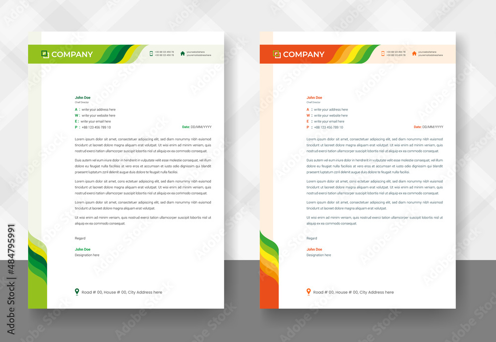 Modern Business Letterhead Template