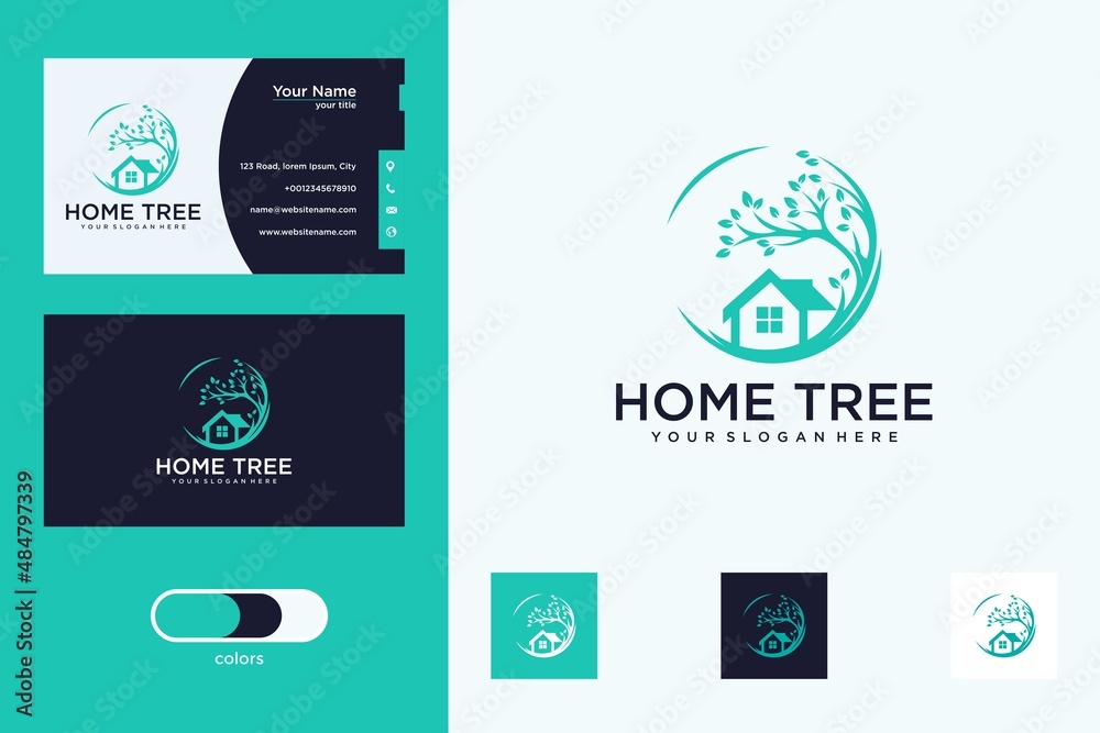 home tree logo design