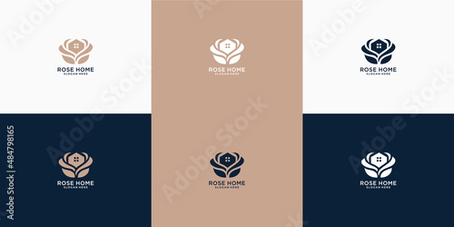 Rose home logo design.