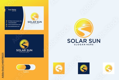 solar sun logo design