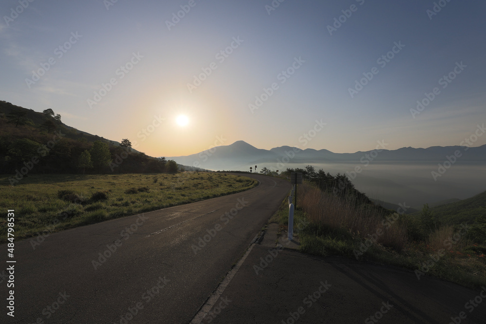 Fototapeta premium sunset in the mountains