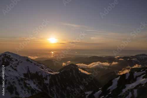 sunset in the mountains