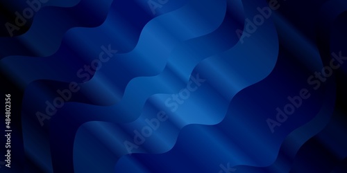 Light BLUE vector background with bent lines. Bright sample with colorful bent lines, shapes. Pattern for commercials, ads.
