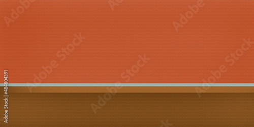 The textured orange-brown background is divided by lines into two unequal parts. Background for presentations. Illustration.