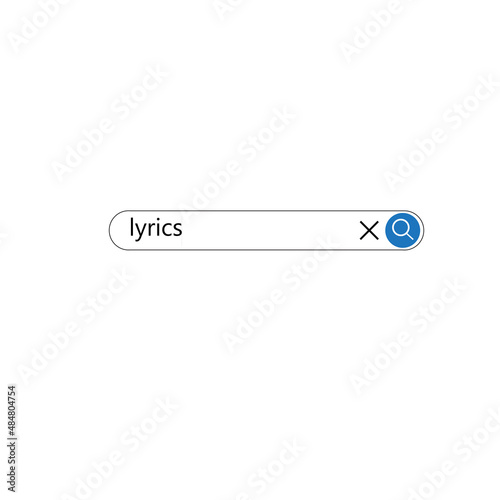 Searching for information about lyrics in the Internet browser. Typing in a search line on the computer. Searching Browsing Internet