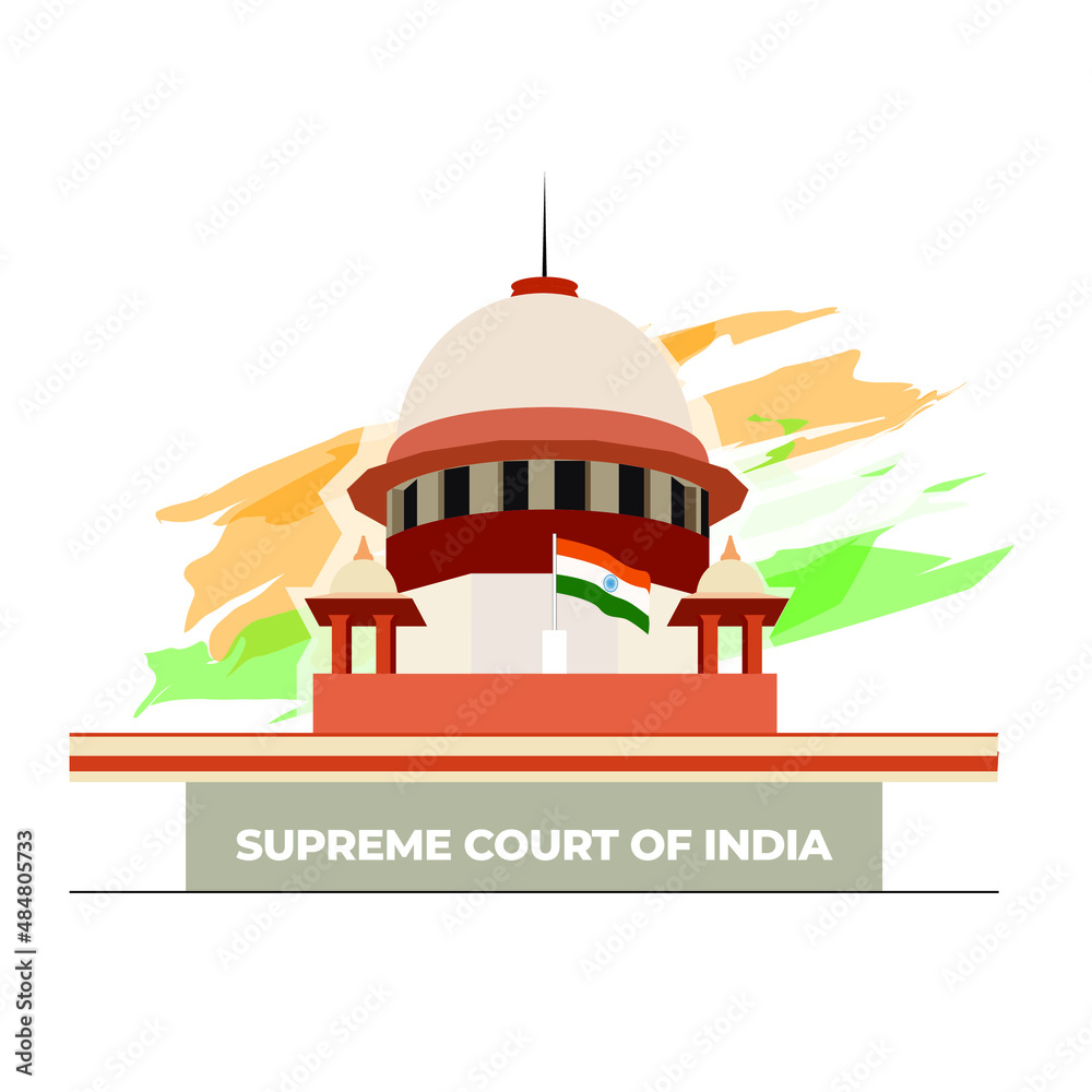 Supreme court of India, vector illustration.