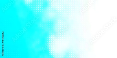 Light BLUE vector pattern with spheres. Glitter abstract illustration with colorful drops. Design for your commercials.