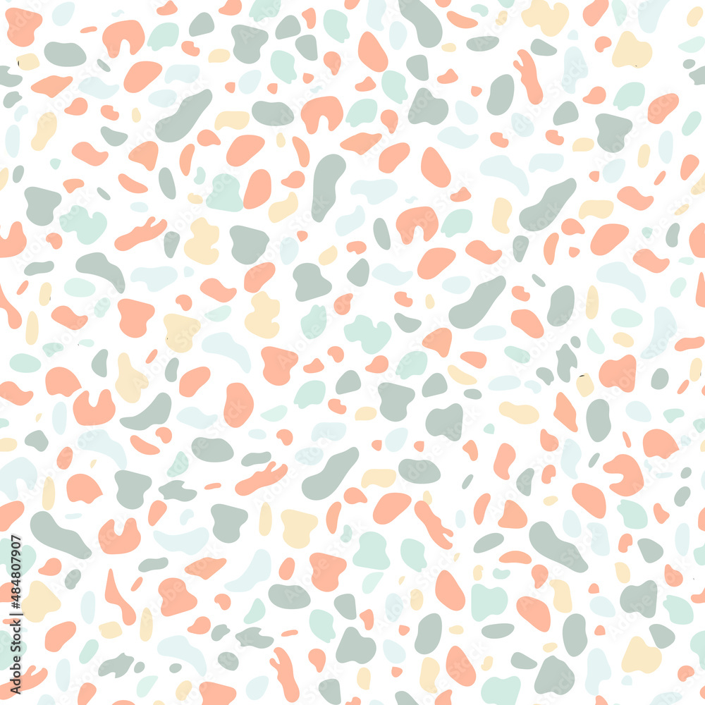 Dolmatian animal seamless pattern. Spots of pastel gentle tones.Animal print, brown.