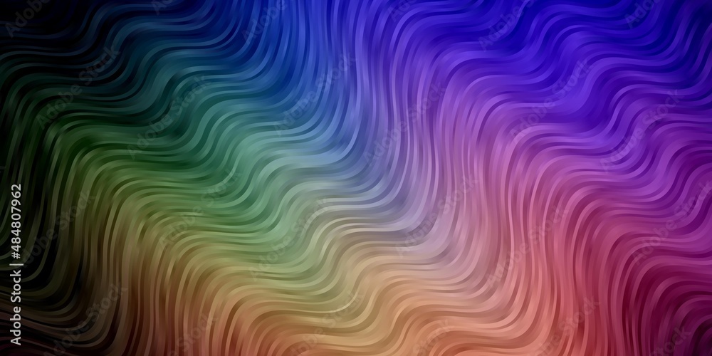 Light Multicolor vector pattern with lines.