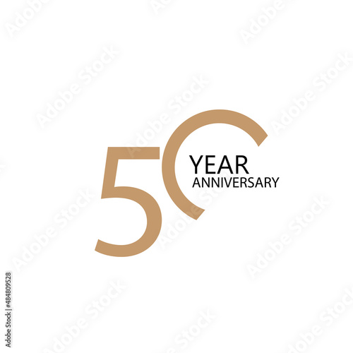 50 year anniversary celebration vector template design illustration