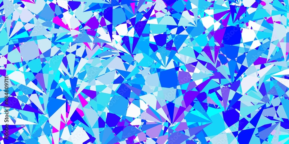 Light Pink, Blue vector backdrop with triangles, lines. Light Pink, Blue vector backdrop with triangles, lines.