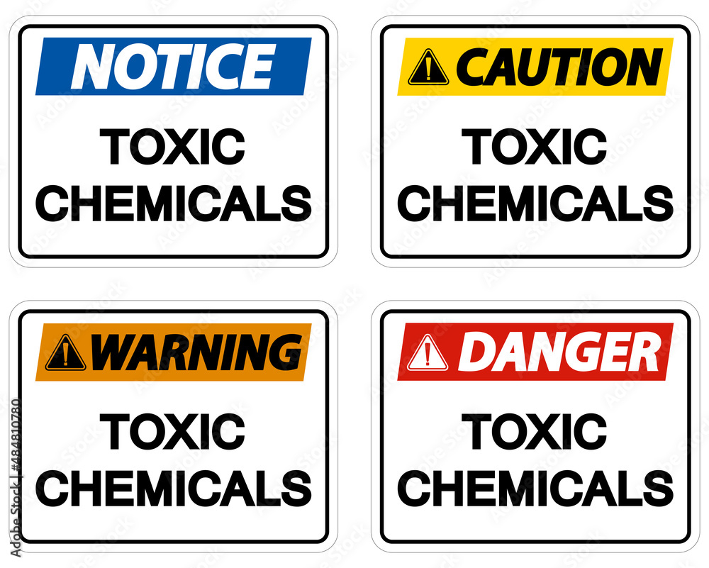 Danger Toxic Chemicals Symbol Sign On White Background Danger Toxic Chemicals Symbol Sign On White Background
