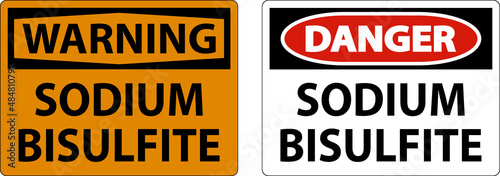 Chemical Danger Sign Sodium Bisulfite Label
