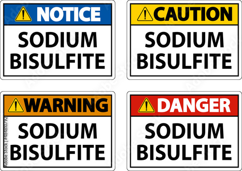 Chemical Danger Sign Sodium Bisulfite Label