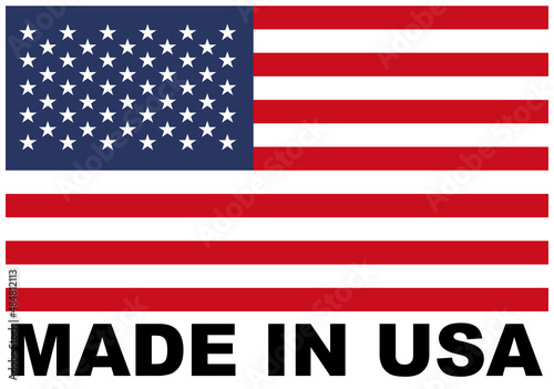 Made in United States of America Flag Concept -  3D Illustration