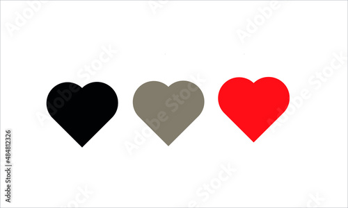 three hearts love logo vector logo template