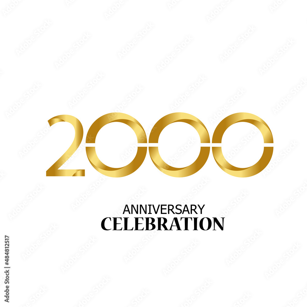 2000 YEARS ANNIVERSARY CELEBRATION VECTOR TEMPLATE DESIGN ILLUSTRATION 2000 YEARS ANNIVERSARY CELEBRATION VECTOR TEMPLATE DESIGN ILLUSTRATION