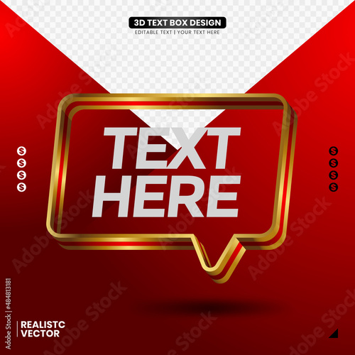 3d conversational text design with editable text