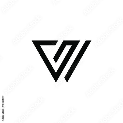 Initial letter WG logo design vector