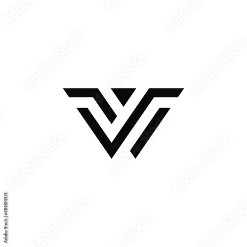 w latter vector logo abstrack