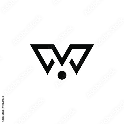 w latter vector logo abstrack