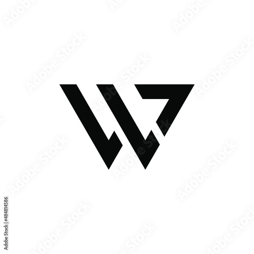 w latter vector logo abstrack