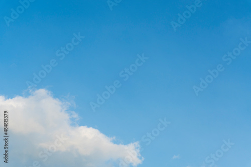 White clouds floating on blue sky