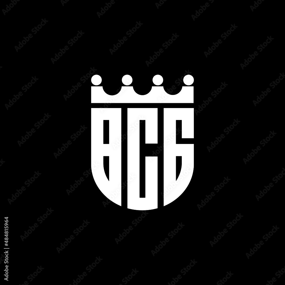 BCG letter logo design with black background in illustrator, vector ...