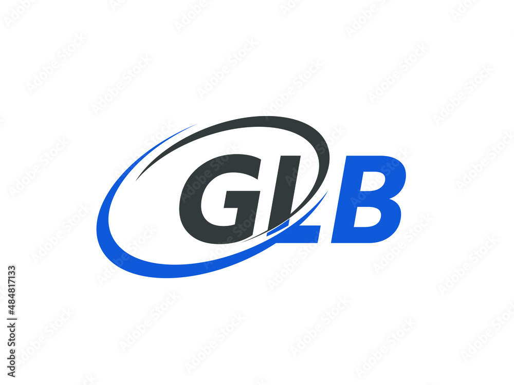 GLB letter creative modern elegant swoosh logo design GLB letter creative modern elegant swoosh logo design