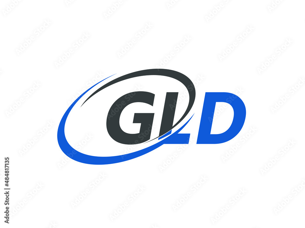 GLD letter creative modern elegant swoosh logo design