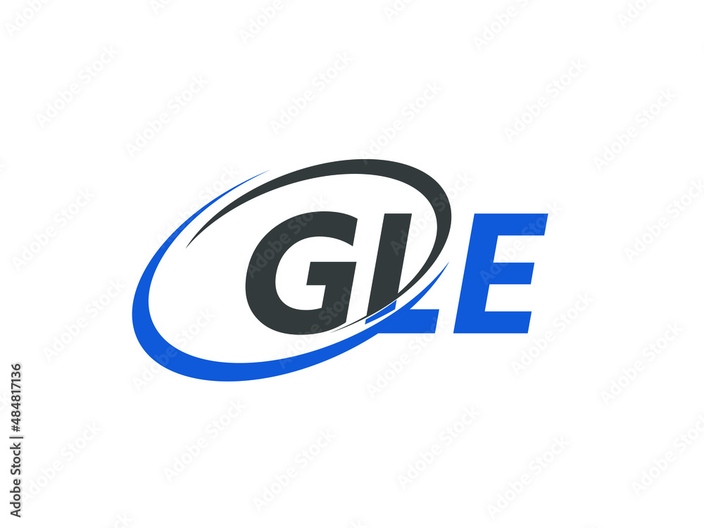 GLE letter creative modern elegant swoosh logo design GLE letter creative modern elegant swoosh logo design