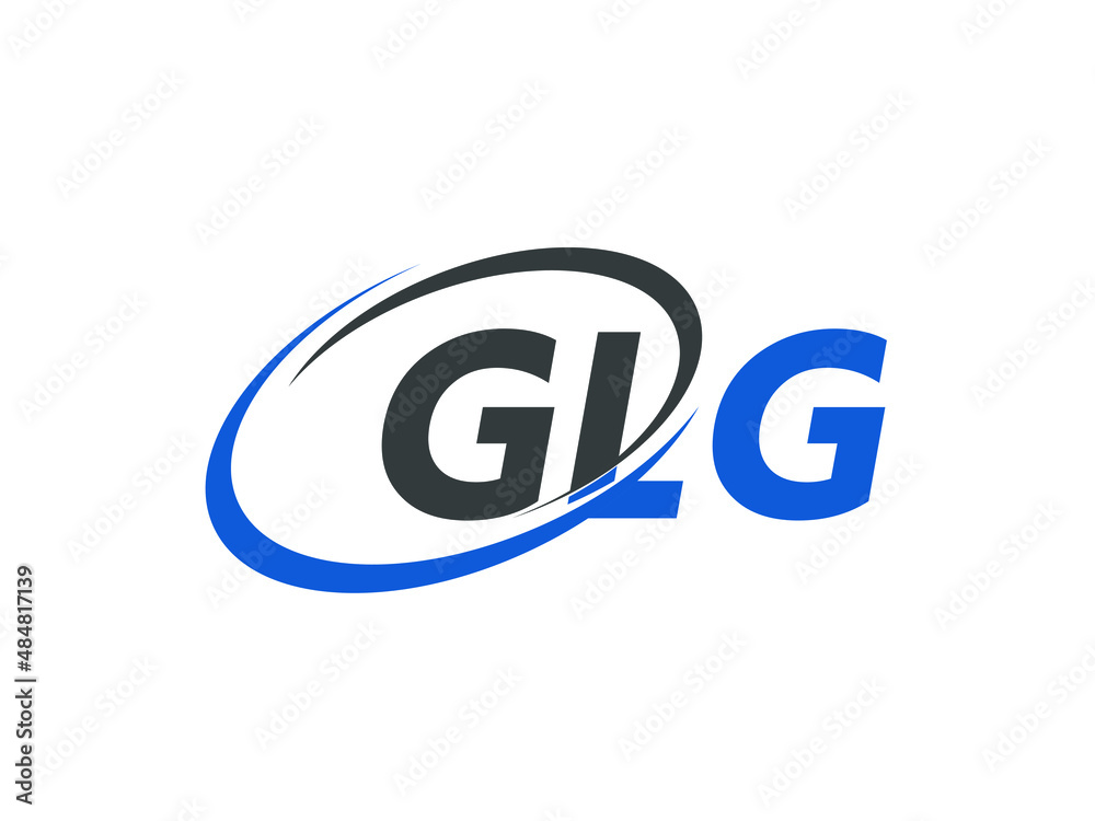 GLG letter creative modern elegant swoosh logo design