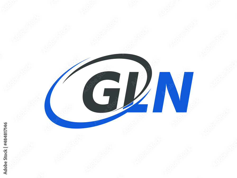 GLN letter creative modern elegant swoosh logo design GLN letter creative modern elegant swoosh logo design