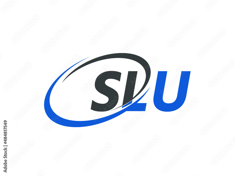 SLU letter creative modern elegant swoosh logo design SLU letter creative modern elegant swoosh logo design