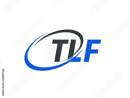 TLF letter creative modern elegant swoosh logo design photo