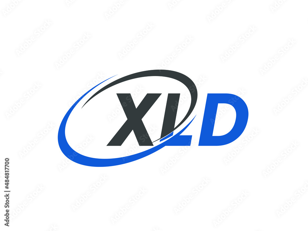 XLD letter creative modern elegant swoosh logo design XLD letter creative modern elegant swoosh logo design