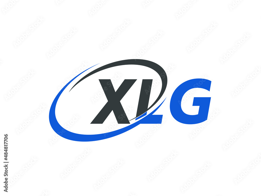XLG letter creative modern elegant swoosh logo design XLG letter creative modern elegant swoosh logo design