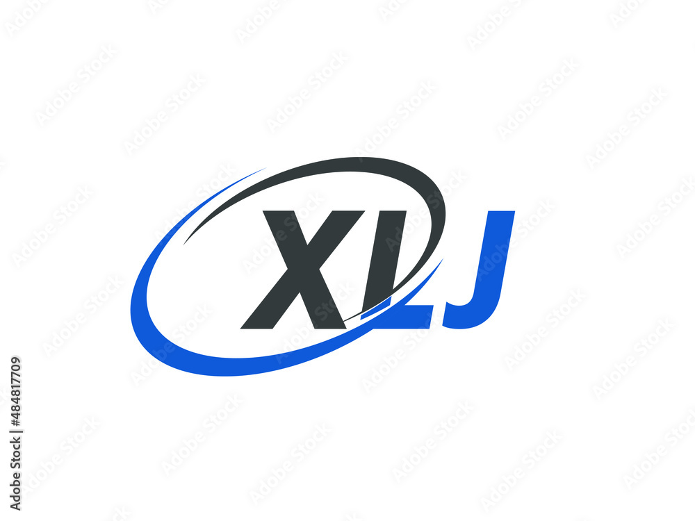 XLJ letter creative modern elegant swoosh logo design XLJ letter creative modern elegant swoosh logo design