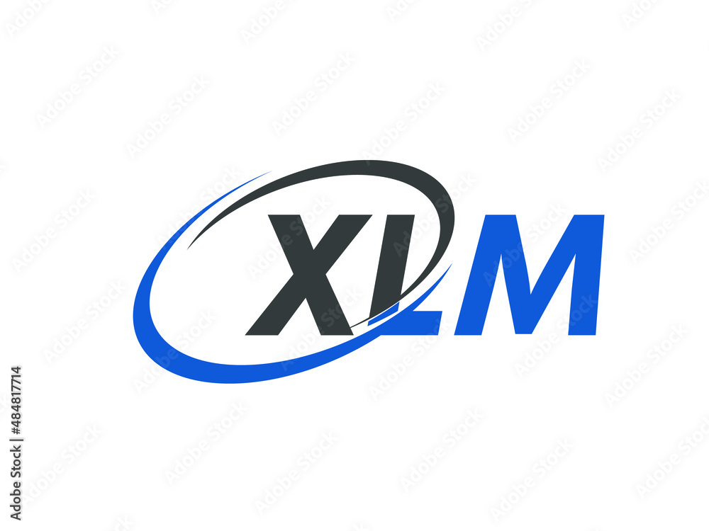 XLM letter creative modern elegant swoosh logo design XLM letter creative modern elegant swoosh logo design