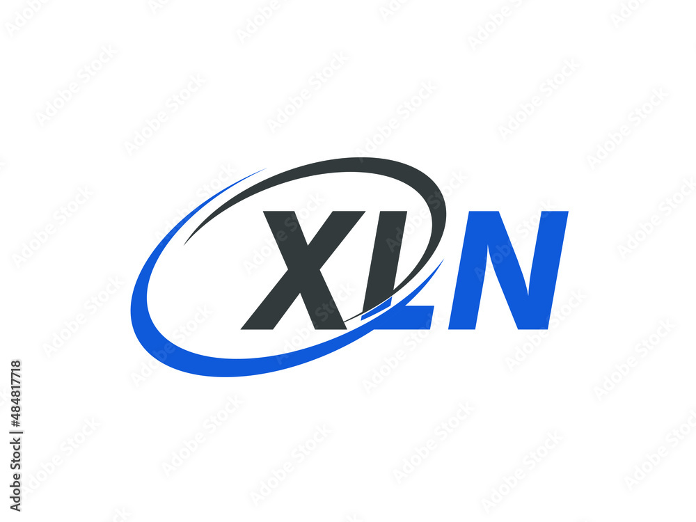 XLN letter creative modern elegant swoosh logo design XLN letter creative modern elegant swoosh logo design