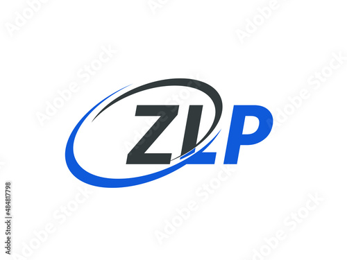 ZLP letter creative modern elegant swoosh logo design