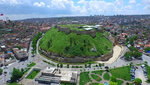 gaziantep castle with aerial drone photo