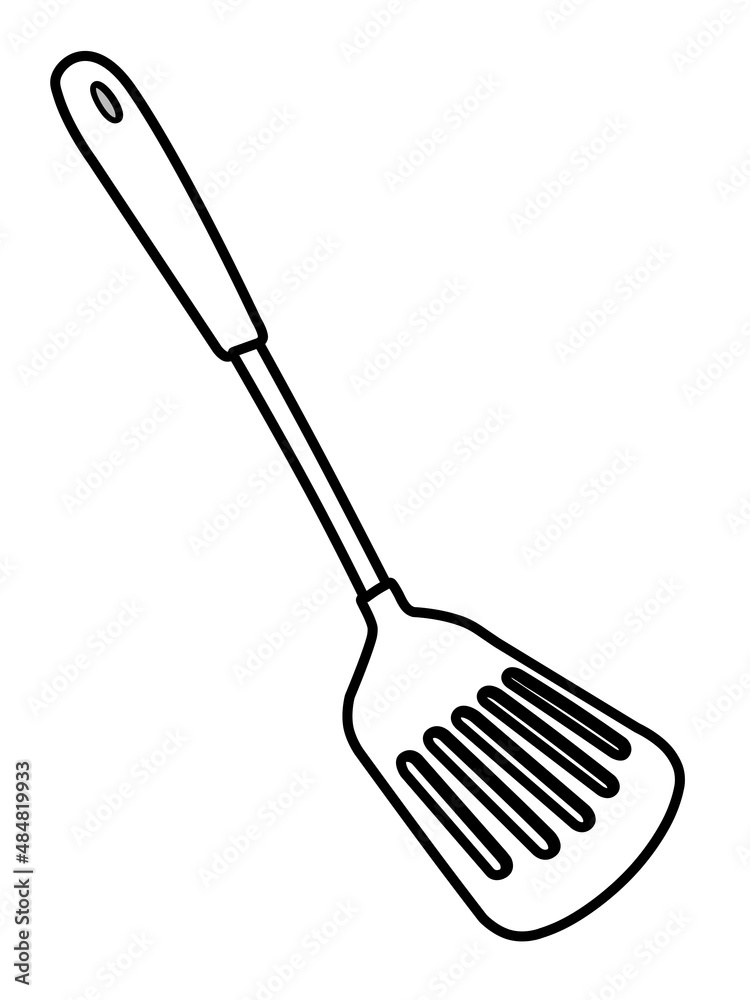 フライ返し イラスト素材 白黒 フライ返し イラスト素材 白黒