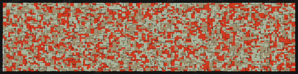 Fototapeta premium Offset Quads generative art background art illustration