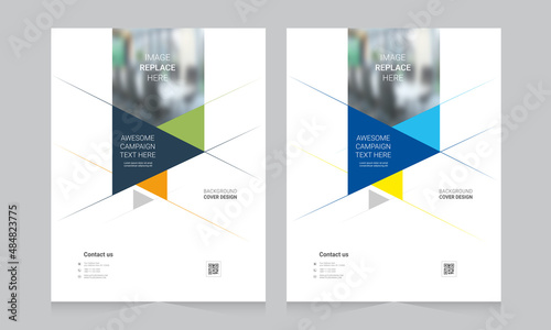 Cover design for annual report and business catalog, magazine, flyer or booklet. Brochure template layout. A4 cover vector EPS-10