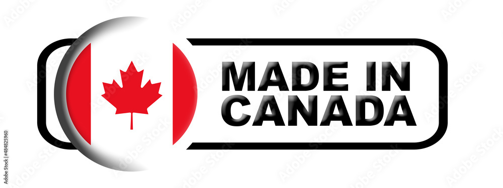 Made in Canada Circular Flag Concept - 3D Illustration Made in Canada Circular Flag Concept - 3D Illustration